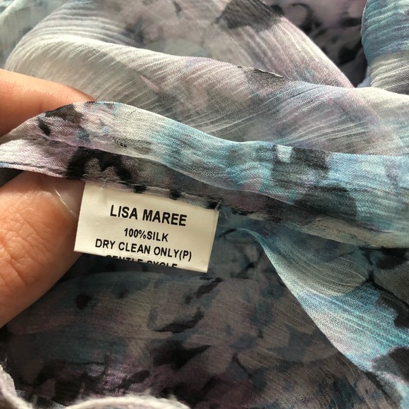 Silk Floral Maxi Skirt swim beach sheer delicate - Picture 9 of 14